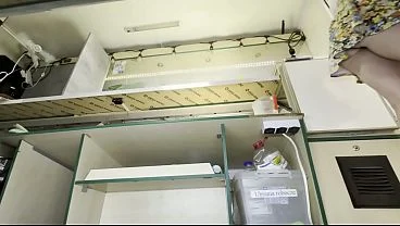 My cute hostess asked me for extra cash so I let her clean my food truck – voyeur upskirt pov