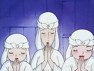 Naked anime nun having sex for the first time