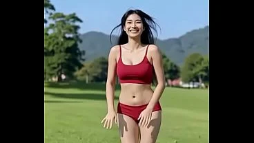 naked woman on the woods ai video