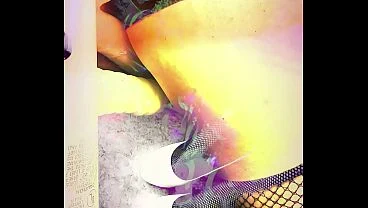 sissy slut shemale KANDI DOES DOUBLE DILDO ANAL GAPE ASS PLAY