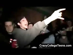 Super hot brunette fucking at College party