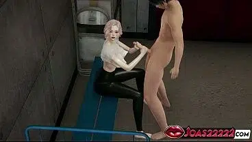 Wet Yoga Instructor Anna in Black Leggings Rule34 Hentai – Sitting Handjob Stroking for Big Dick, Big Wet Tits Titfuck on Top Teasing, and Deepthroat Mouth Fuck Ending with Facial