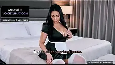 AI Generated Latina Hotel Maid Catches You Jerking Off & Gives dirty talk POV JOI
