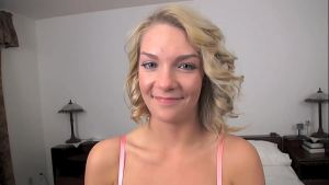 ALLY BROOKS Cute Blonde Teen POV Blowjob and HUGE MESSY Facial!!