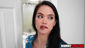 My asian stepmom was spying on me in the shower! | MommyPerv