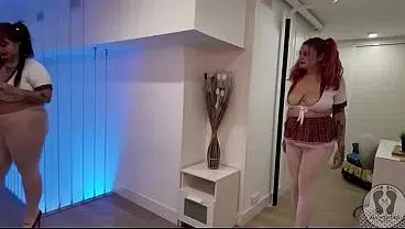 4K GG BBW LESBIAN STRAPON FUCK EACH OTHER STUDENTS UNIFORMS