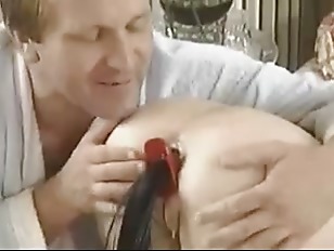 Anal stuffing with lots of toys