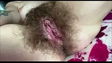 Double dripping wet orgasm hairy pussy big clit closeup