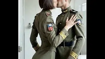 Fit military commander takes a fuck lunch break with her soldier [AI generated]