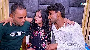 Hot Beautiful Indian Bhabhi Having Threesome Hardcore Sex