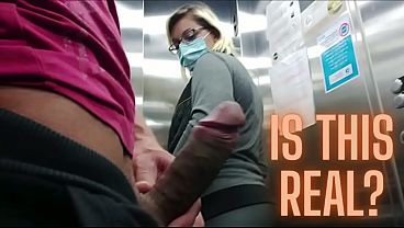 Is this Real? Crazy guy flashes his dick to his neighbor in the elevator and the unexpected happens…
