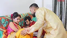 Newly Married Wife Fucked By Husband And Stepbrother In Law Together. A Hardcore Threesome