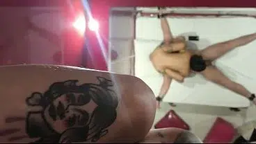 Nikatsu gets revenge on Big dick guy by trapping him in a fetish bed and retaliating with several rough sittings pv