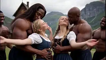 Spa BBC!!!! “Capítulo 4” ((Norwegian Girls)) Beautiful blonde girls big pussies and sluts having interracial sex, getting their asses and pussies pounded by big black cocks and creampie [AI Generated]