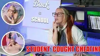 Back To School! Student 18+ Cought Cheating – Sabien Demonia