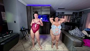 Compilation of BBW & chubby interracial sluts shaking their asses in different lingerie