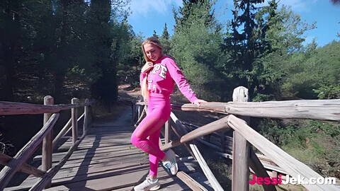 Fitgirl With Led Ass Plug In Park Did Deepthroat And Hard Anal With Cum Twice And Squirting Jessijek