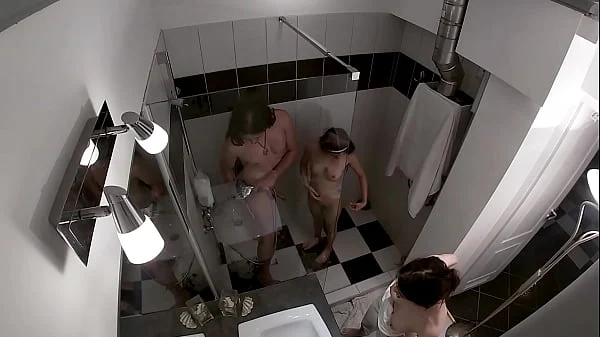 Hot threeway taken with a spy camera