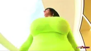 Karen Kougar starts fucking her man outside before eating his cum in her apartment