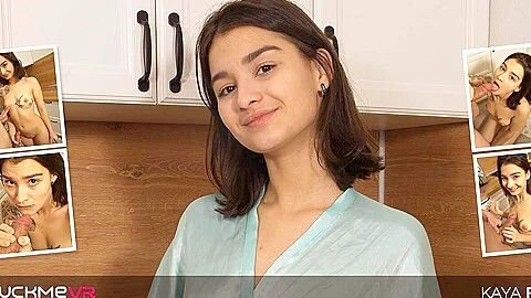 Kaya Finch – Slutty Shows Her Blowjob Skills In Her Kitchen