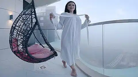 Mistress Kennya In Bdsm Vacation Fantasy Balcony Tease