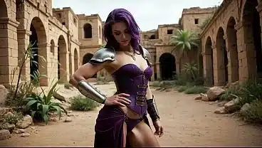Purple Sorceress Casts a Fuck Spell With Her Magic and Dripping Pussy (AI Video)