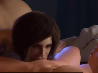 Stepson Fucks Stepmom In Bed, Husband Dozes Off Next To Them