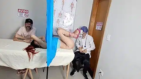 Wife Lets Gynecologist Play With Her Pussy Next To Cuckold!