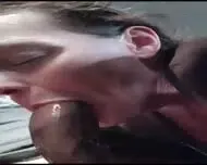 Fat MILF Sucks Off Black Dick