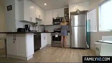 Busty blonde stepmom Alix Lynx let her stepson licks her twat and put his dick inside