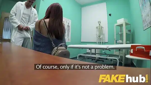 Fake Hospital Swallowing doctors hot cum helps soothe babes throat