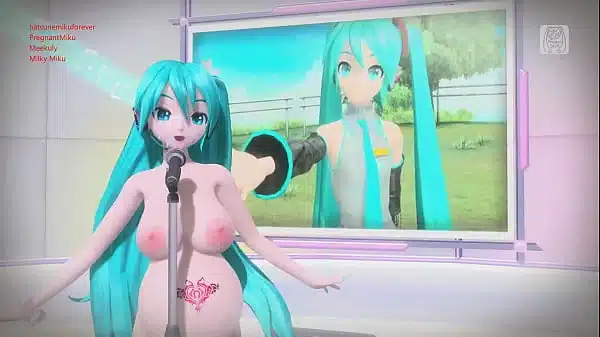 Hatsune Miku Desnuda con Semen y dildo Mod