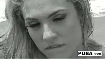 Hot Dahlia gets naughty and squirts all over the beach