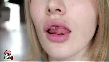 Innocent Polly Yangs with braces begs for cum in her waiting mouth