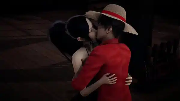 Luffy has sex with Nico Robin on his ship