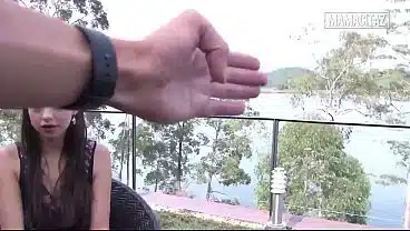 Natural Tit Latina Fondled on a Scenic Balcony Before Getting Fucked