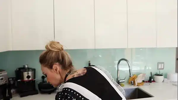Role play video where  cougar mature milf dressed up as cleaning lady get her ass filled with cum  anal  Claudia Valentine  x Tommy WOOD