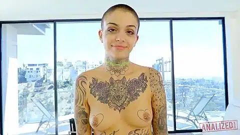 Tattooed Anal Slut Leigh Raven Takes Dick Up Her Ass & Cum On Her Face