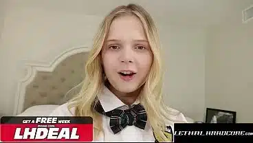 Tiny Blonde Coco Lovelock Slammed by Mature Thick Cock