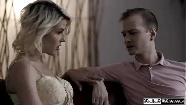 As your new stepmom I would love you to fuck me ifo my hubby.Stepson Alex Jet cant believe what big tits milf Kit Mercer is asking but he bangs her