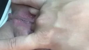 Car masturbating, creamy pussy waiting for dick