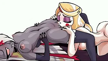 Charlie x Vaggie Animação porno ia lesbicas se pegando