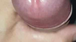 Fast cum, precum over glans, close-up, 4k 60fps