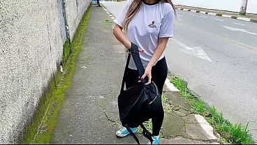 MARRIED MAN GAVE SCHOOLGIRL A HICKBACK AND FUCKED HER IN THE CAR