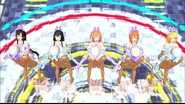 MMD – Orgía: Yui Yuihama x Yukino Yukinoshita x Iroha Isshiki x Shizuka Hiratsuka x Mother Yuihama – Not Shy Sex Dance