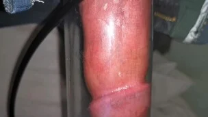 Penis pump session while girlfriend friends are at home