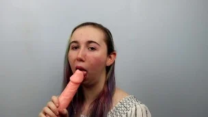 Practicing My Sloppy Blowjob’s On A Dildo