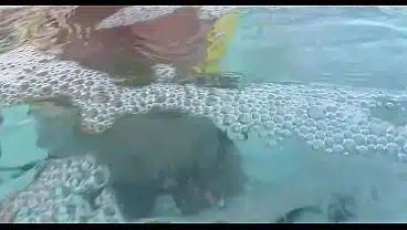 Artemisia Love Under water in the Jacuzzi big boobs fetish flashing nipple and playing with water