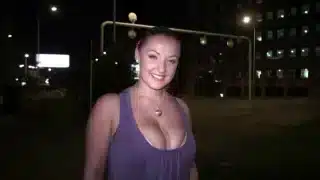Big tits star Krystal Swift is going to a public ging gang bang orgy