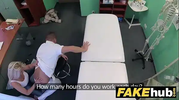 Fake Hospital Big tits horny Milf chiropractor fucks doctor after massage